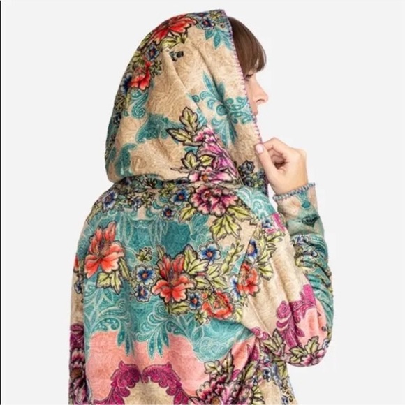 Biya Johnny Was Ledona sherpa floral cardigan - Picture 2 of 13